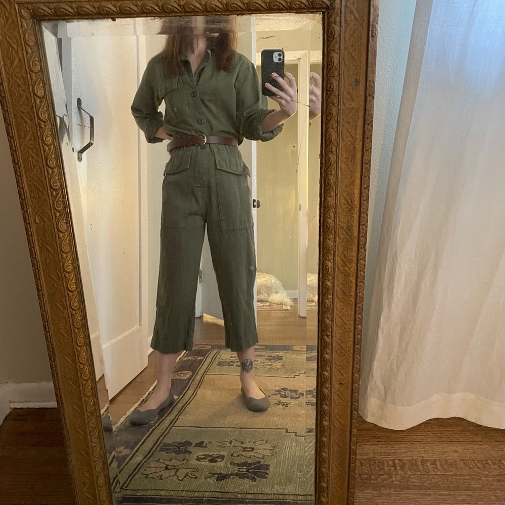 Army Green Jumpsuit / Utility Coverall